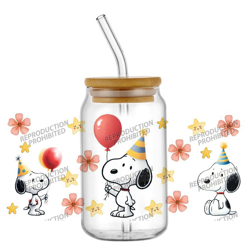 인기있는 사랑스러운 강아지 생일 축하 그림 16온스 U - Rdta Tank Glass 리뷰 및 가격